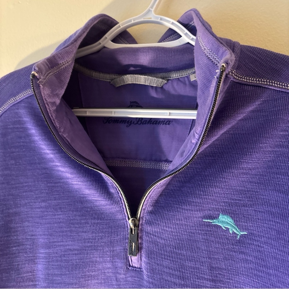 Tommy Bahama Men's Purple Pullover - Picture 4 of 9